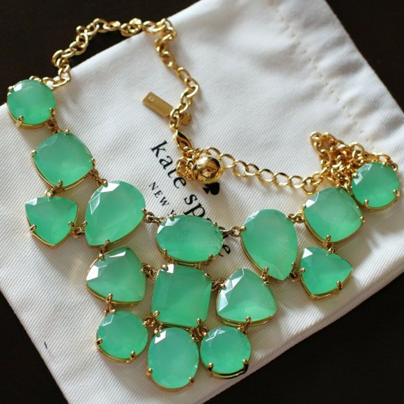 kate spade Vegas Green Emerald Jewels Necklace